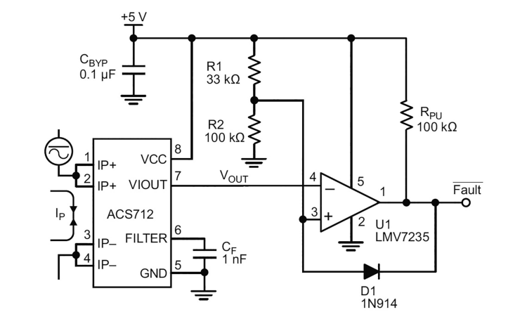 Acs758 схема включения