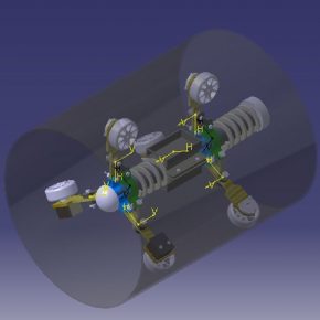 Arduino Powered Six-wheeled Pipeline Inspection Robot - Open 