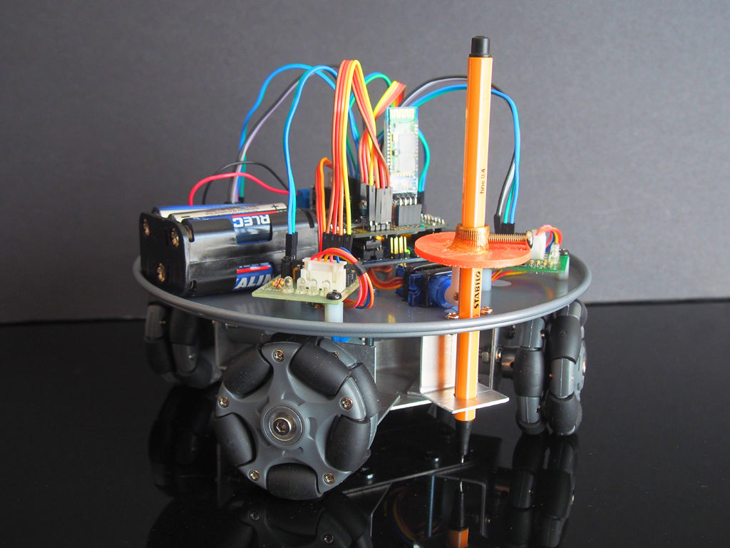 Arduino Powered Omni Wheel Robotic Plotter Open Electronics Open